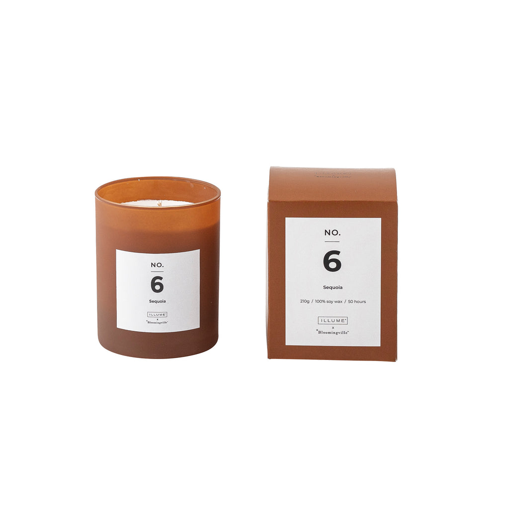 No. 6 - Sequoia - Vela Perfumada - Marrón - Cera Natural