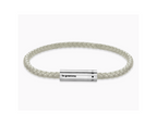 Beige leather cable bracelet 7g
