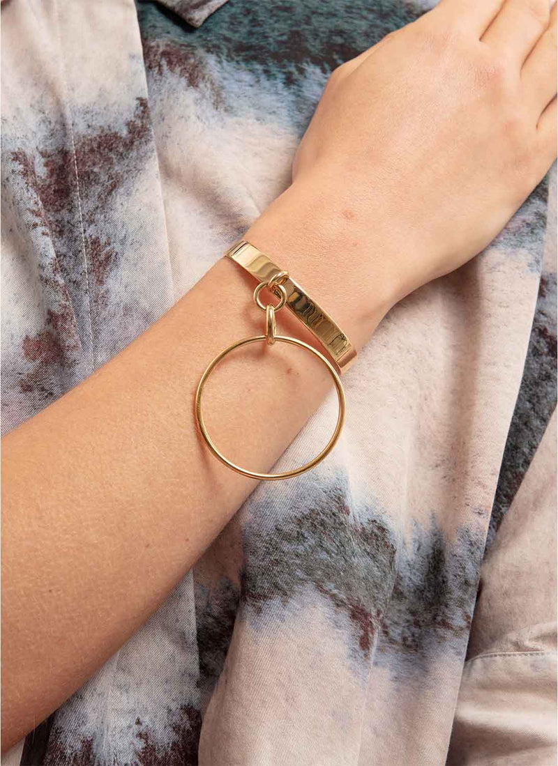 Helene Zubeldia - Bracelet Jonc Breloque - Yellow Gold - Femme