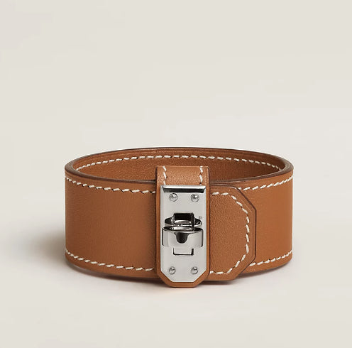 Bracelet Kelly Twist Pm T.1 Cuir Marron - Hermès