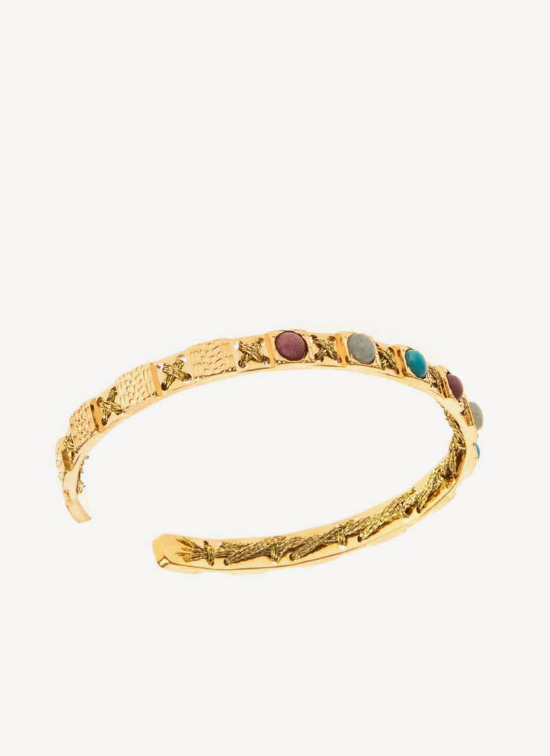 Camille Enrico - Bracelet Pina - Gold Multistones - Femme