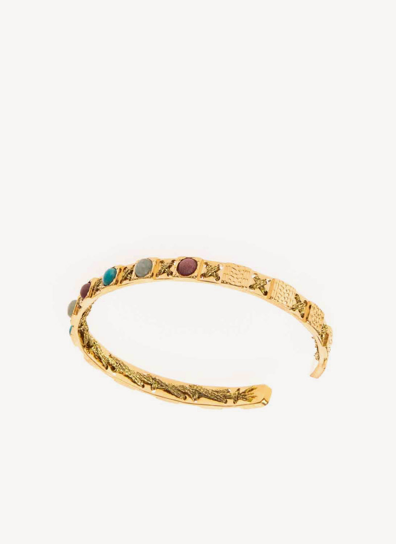 Camille Enrico - Bracelet Pina - Gold Multistones - Femme