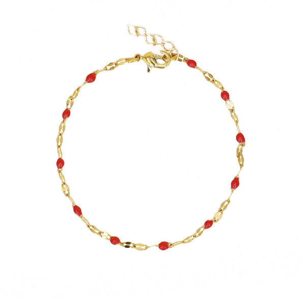 Tuttifrutti Bracelet - Gold / Red
