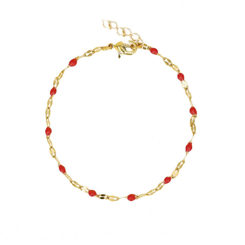 Nilaï - Pulsera Tuttifrutti - Oro / Rojo