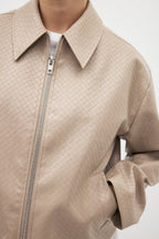 Braided PU Jacket - Beige