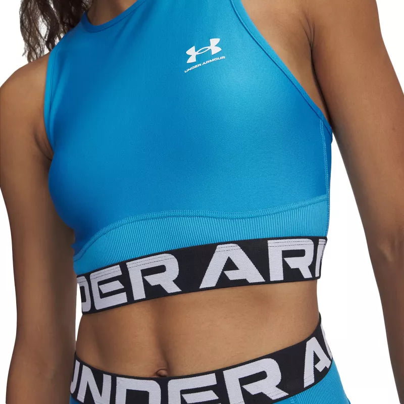 Heatgear Rib Tank Bra - Blue - Women's