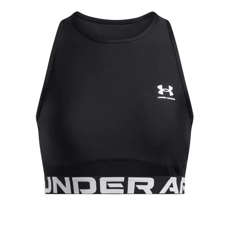 Sujetador deportivo Heatgear Rib Tank - Negro/Blanco - Mujer