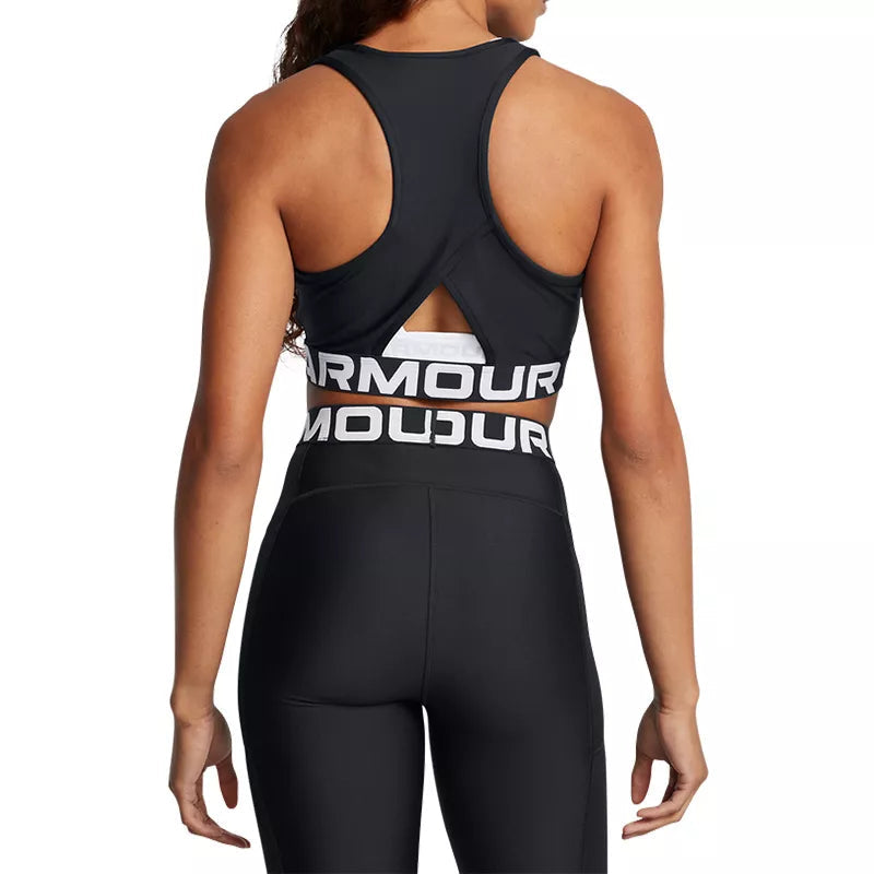 Sujetador deportivo Heatgear Rib Tank - Negro/Blanco - Mujer