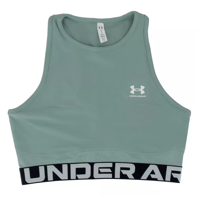 Heatgear Rib Tank Bra - Green - Women's