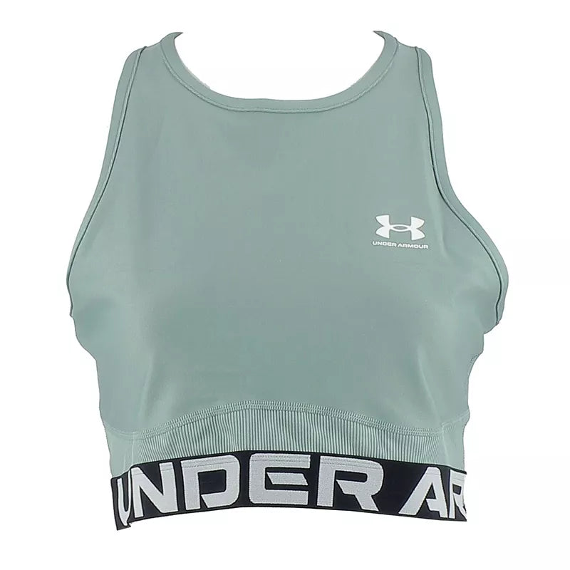Heatgear Rib Tank Bra - Green - Women's