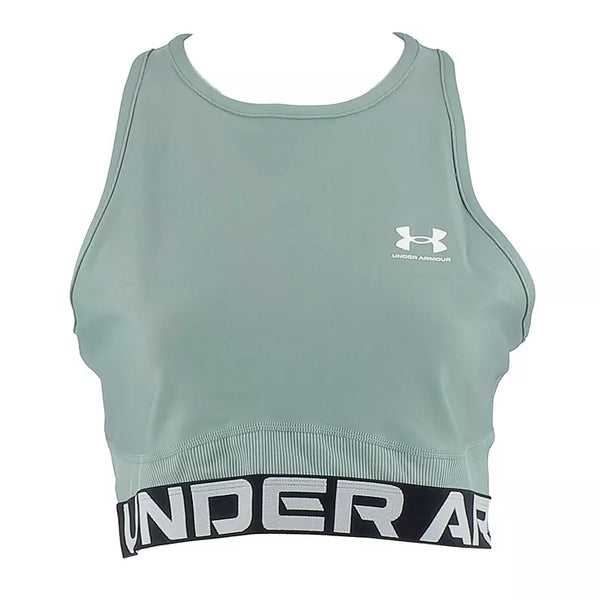 Reggiseno Sportivo Heatgear Rib Tank - Verde - Donna