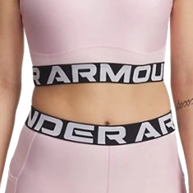 Biustonosz sportowy Heatgear Rib Tank - Różowy - Kobieta