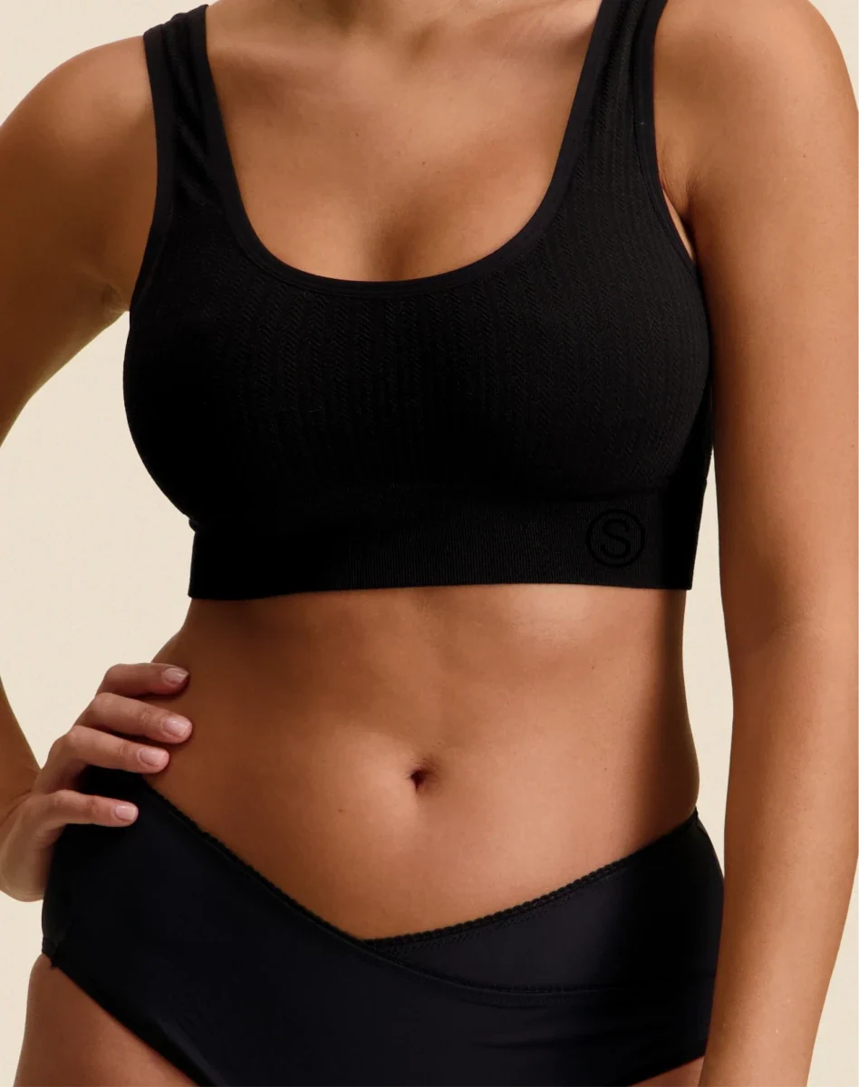 Brassière En Maille Texturée Cleo - Noir