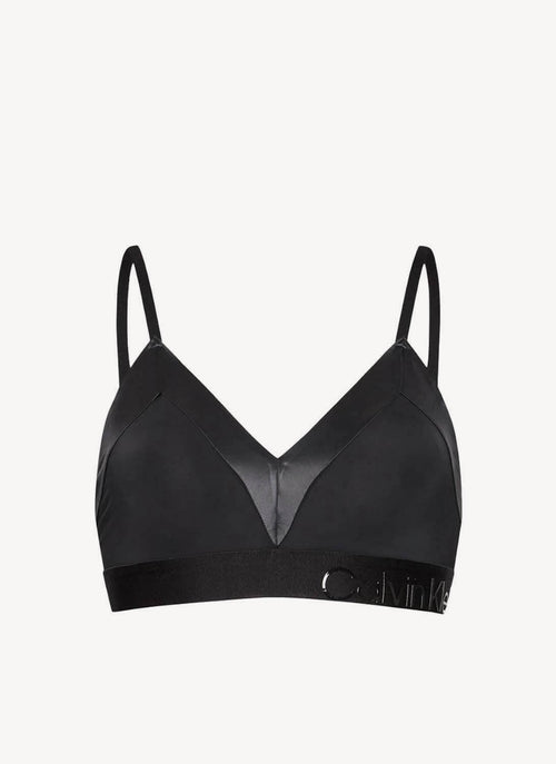 Calvin Klein - Soutien-Gorge Triangle Satiné - Black - Femme