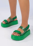 Melissa - Sandales Brave Papete Platform - Green - Femme