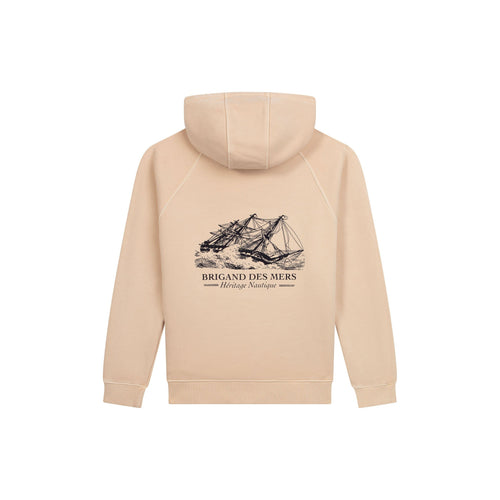 BRIGAND DES MERS Hoodie Galion couleur naturelle