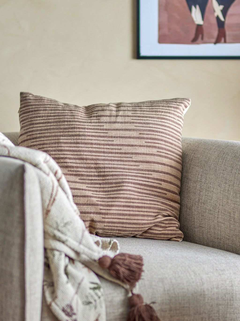 Witham - Cushion - Brown - Cotton