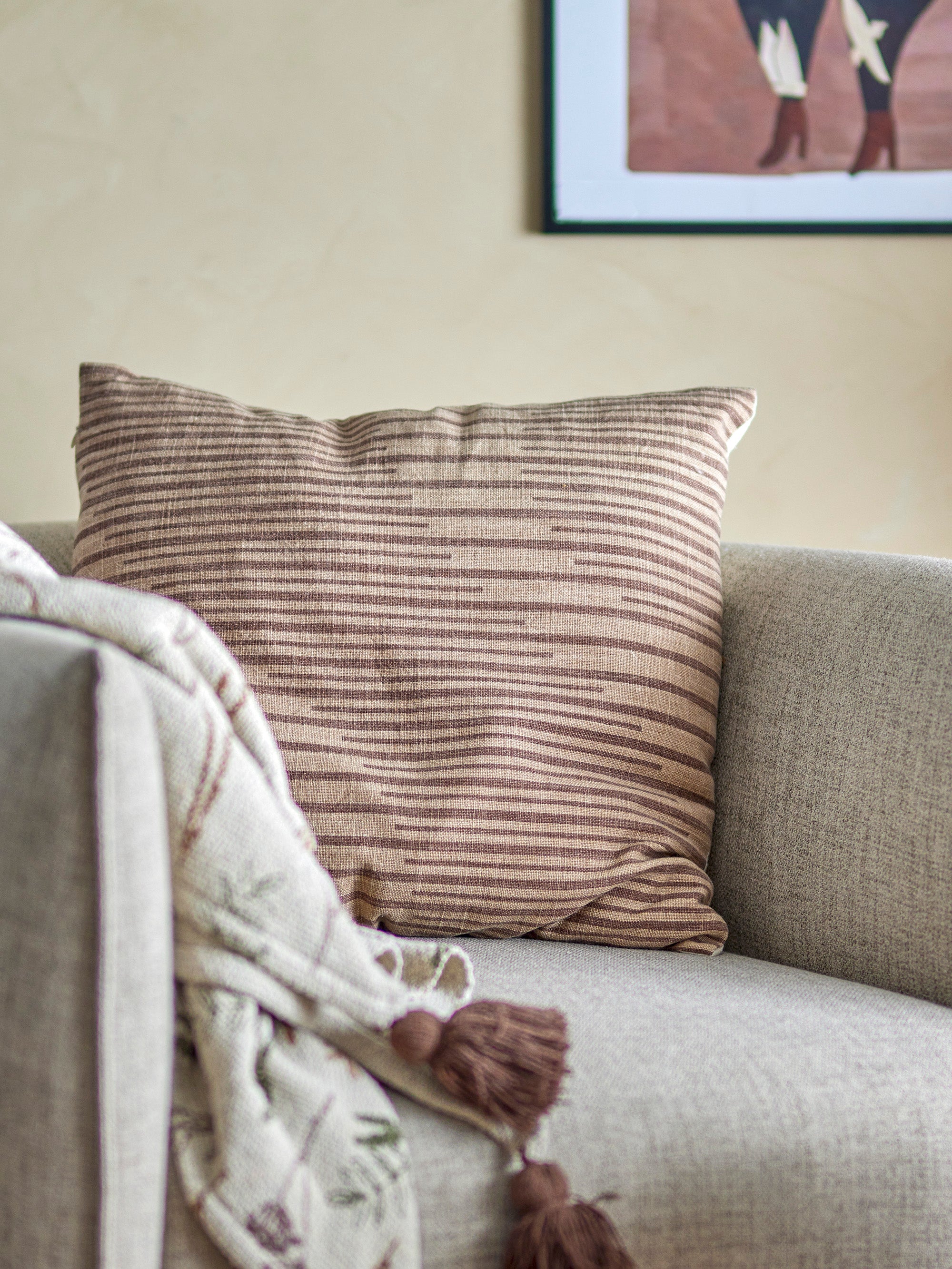 Witham - Cushion - Brown - Cotton