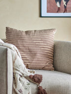 Witham - Set of 4 Cushions - Brown - Cotton