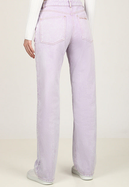 Jean Avec Broderies - Lilas - Femme