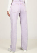 Jean Avec Broderies - Lilas - Femme