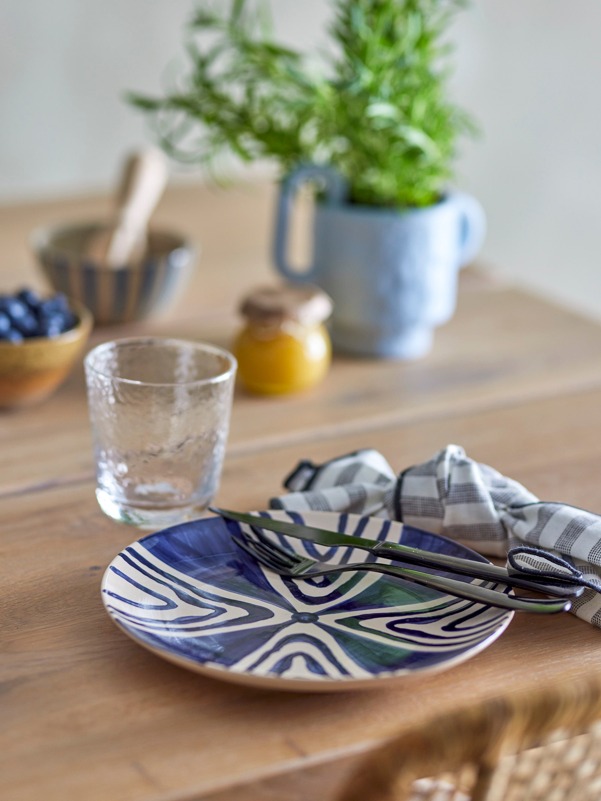 Shama - Plate - Blue - Stoneware