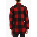 Buffalo Checked Wool Blend Overshirt With Double Breast Pock