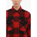 Buffalo Checked Wool Blend Overshirt With Double Breast Pock