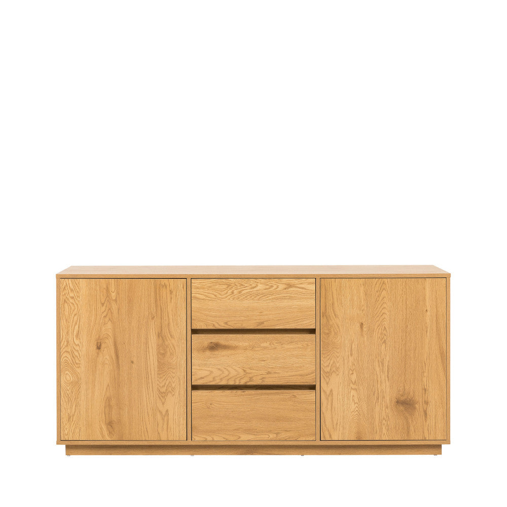 Since - Aparador de 2 puertas, 3 cajones - Madera - Madera clara
