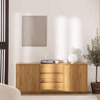 Since - Aparador de 2 puertas, 3 cajones - Madera - Madera clara