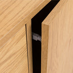 Since - Aparador de 2 puertas, 3 cajones - Madera - Madera clara