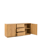 Since - Aparador de 2 puertas, 3 cajones - Madera - Madera clara