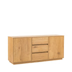 Since - Aparador de 2 puertas, 3 cajones - Madera - Madera clara