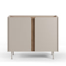 Boxy - Buffet 2 Portes Et Métal - Bois - Beige