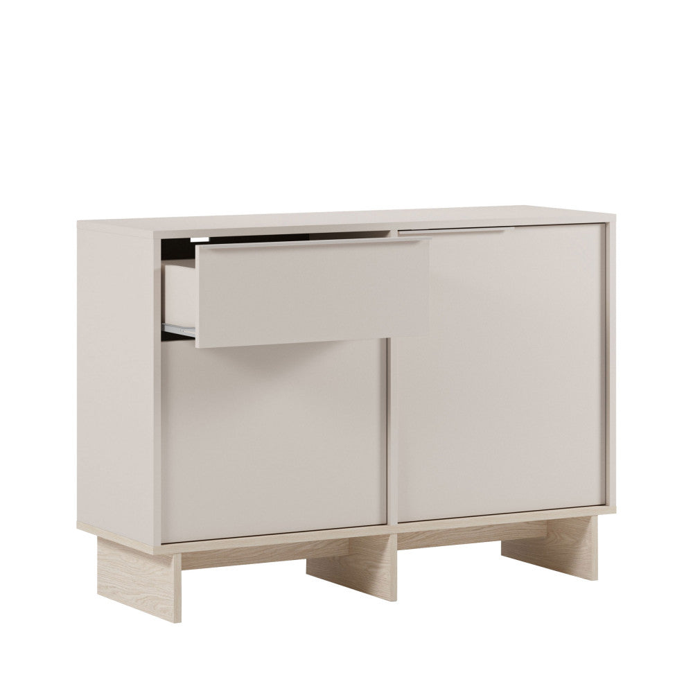 Harriet - Aparador 2 puertas 1 cajón y metal - Madera - Beige