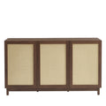Estela - 3-Door Sideboard - Wood - Dark Wood