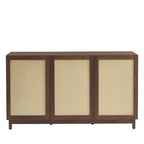 Estela - 3-Door Sideboard - Wood - Dark Wood