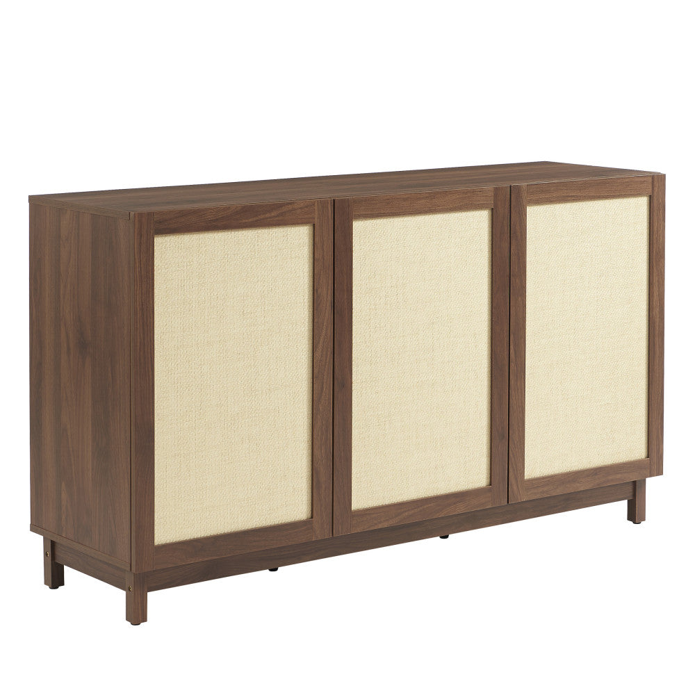 Estela - 3-Door Sideboard - Wood - Dark Wood