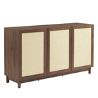 Estela - 3-Door Sideboard - Wood - Dark Wood