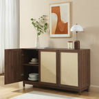 Estela - 3-Door Sideboard - Wood - Dark Wood