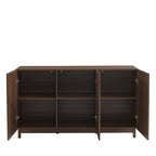 Estela - 3-Door Sideboard - Wood - Dark Wood