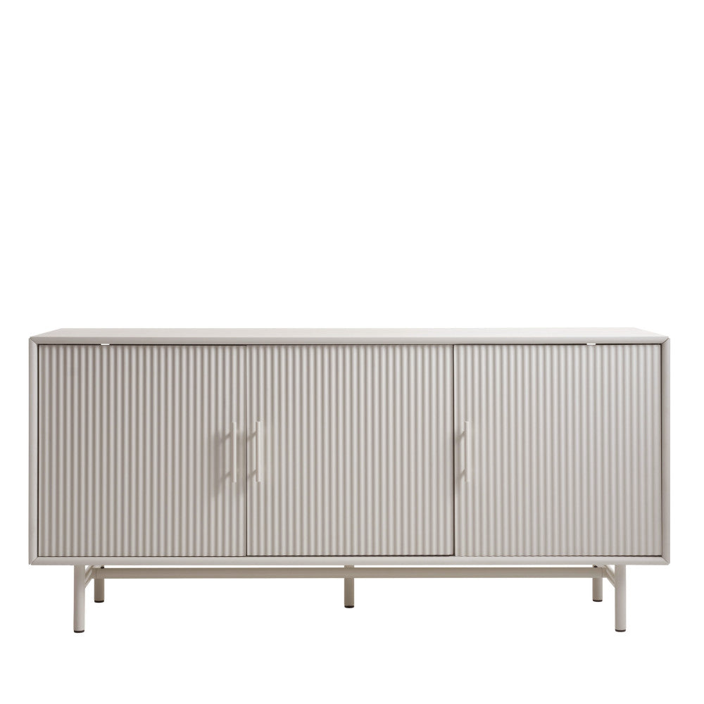 Jura - Aparador de 3 puertas - Madera y metal - Greige