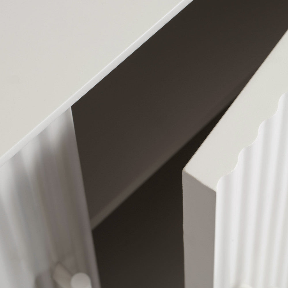 Jura - Aparador de 3 puertas - Madera y metal - Greige