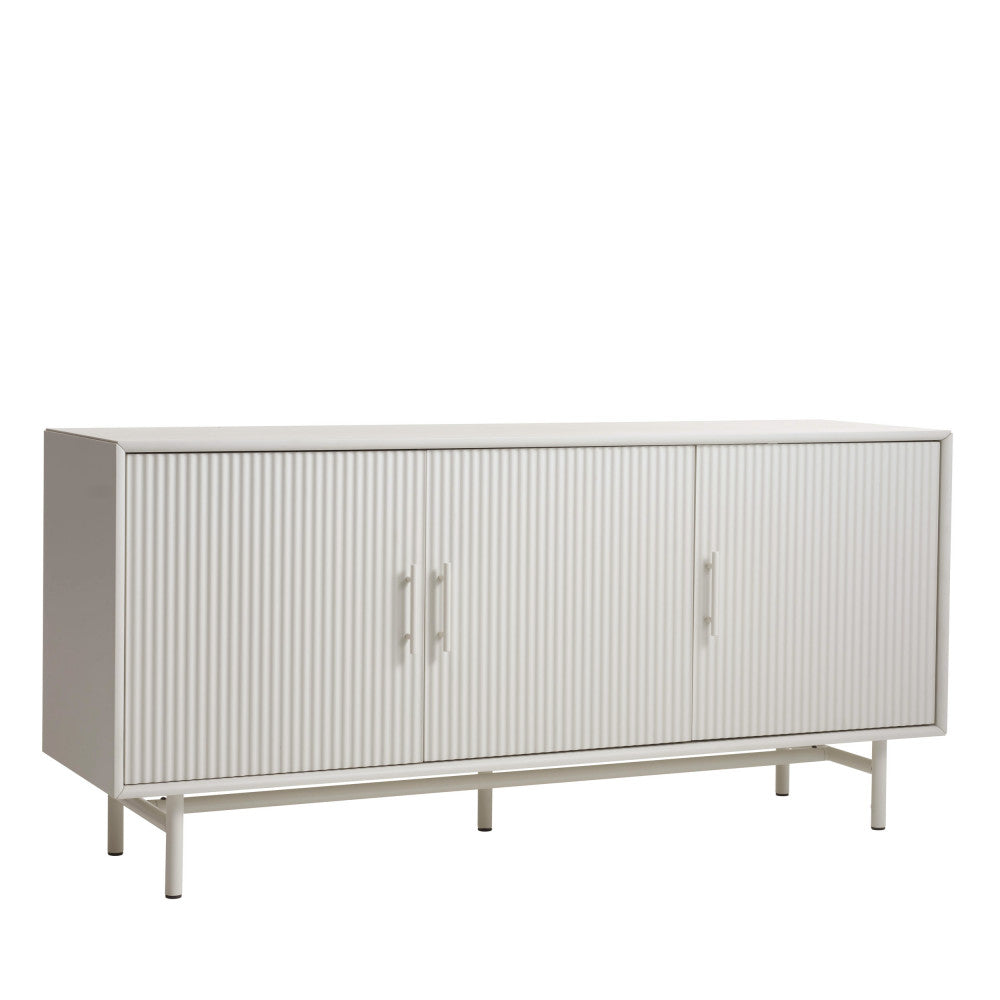 Jura - Aparador de 3 puertas - Madera y metal - Greige