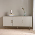 Jura - Aparador de 3 puertas - Madera y metal - Greige