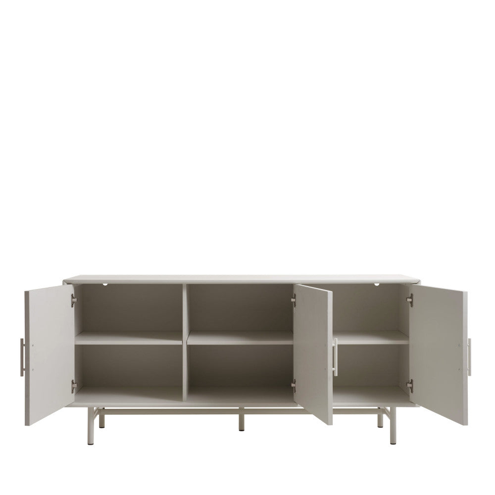 Jura - Aparador de 3 puertas - Madera y metal - Greige