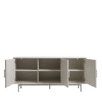 Jura - Aparador de 3 puertas - Madera y metal - Greige