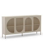 Zio - Buffet 4 Portes - Métal - Beige
