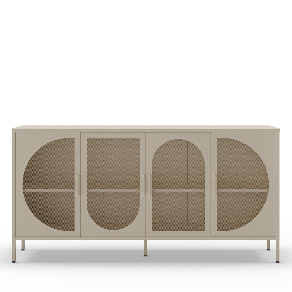 Zio - Buffet 4 Portes - Métal - Beige