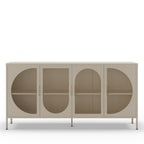 Zio - Buffet 4 Portes - Métal - Beige